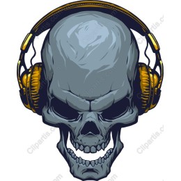Vibrant Skull with Headphones