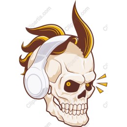 Rocking Skull with Headphones