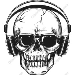 Skull with Headphones