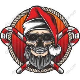 Edgy Santa Skull