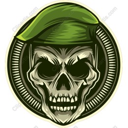 Green Beret Skull