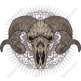 Ram Skull Mandala
