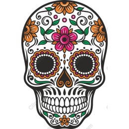 Colorful Day of the Dead Skull