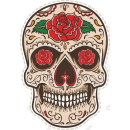 Vibrant Day of the Dead Skull