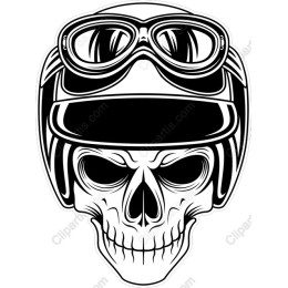 Vintage Aviator Skull