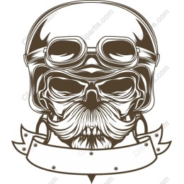 Vintage Skull Biker