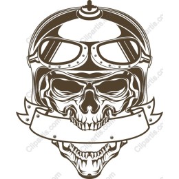 Vintage Aviator Skull