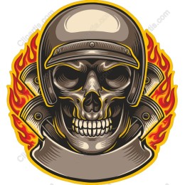 Flaming Skull Helmet