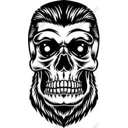 Vintage Skull with Beard
