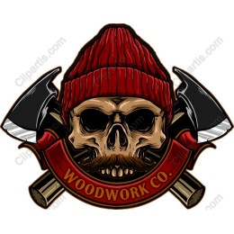Woodwork Co. Skull and Axes