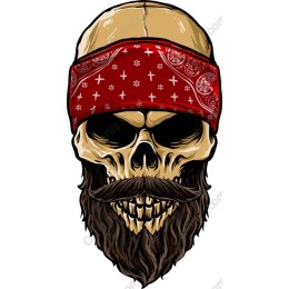 Rebellious Skull with Bandana