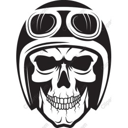 Vintage Aviator Skull