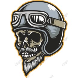 Vintage Aviator Skull