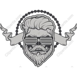 Edgy Bearded Skull