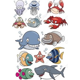 Whimsical Cartoon Ocean Creatures Bundle