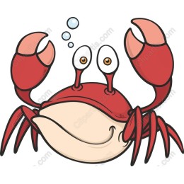 Cheerful Cartoon Crab
