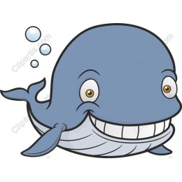 Cheerful Cartoon Whale