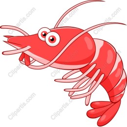 Playful Cartoon Shrimp