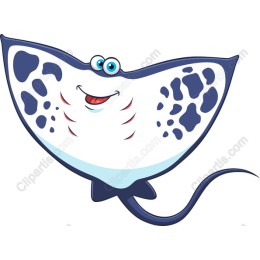 Playful Cartoon Manta Ray