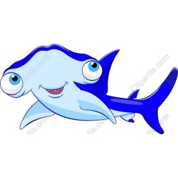 Playful Cartoon Shark
