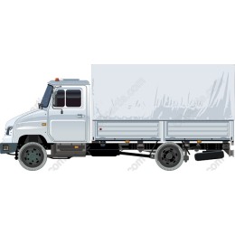 Premium White Flatbed Truck