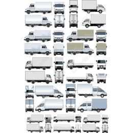  Truck Clipart Set - Versatile