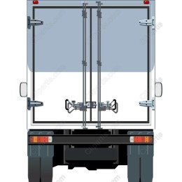 Rear View Delivery Truck