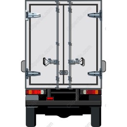 Rear View Delivery Truck