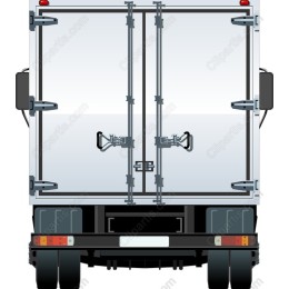 Rear View Delivery Truck