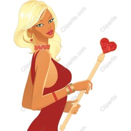 Glamorous Heart-Shaped Scepter