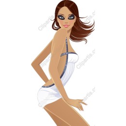 Elegant Woman in Swimsuit - Fashion
