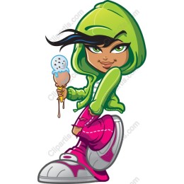 Trendy Ice Cream Girl