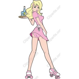 Retro Roller Girl