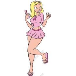 Playful Pink Character