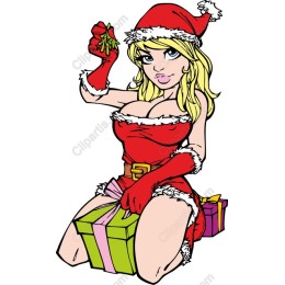 Playful Santa with Mistletoe