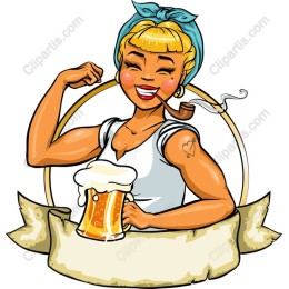 Empowering Retro Beer Lady