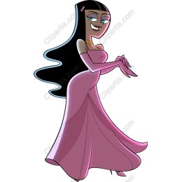 Glamorous Pink Gown Character