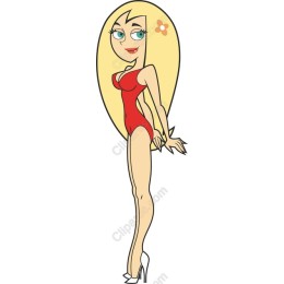 Red Swimsuit Diva