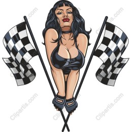 Racing Flag Girl