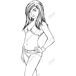 Chic Young Woman in Swimsuit