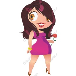 Charming Character with Rose