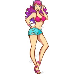 Vibrant Pink-Haired Girl