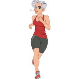 Energetic Sporty Woman Running