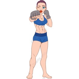 Confident Female Fighter