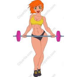 Empowering Fitness - Strong Woman with Barbell