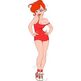 Chic Red Outfit Character