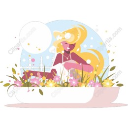 Floral Serenity Bathtub