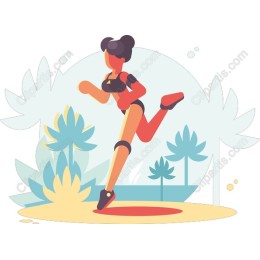 Tropical Fitness Running Woman