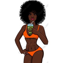 Vibrant Summer Woman with Drink