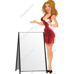 Vibrant Red Dress Woman